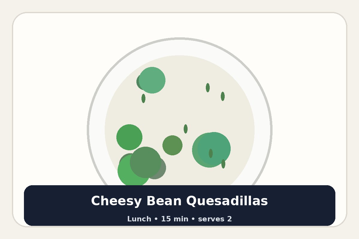 Cheesy Bean Quesadillas