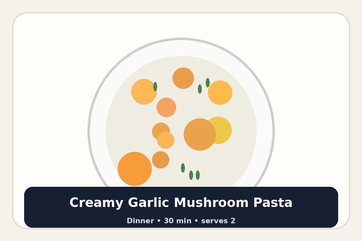 Creamy Garlic Mushroom Pasta