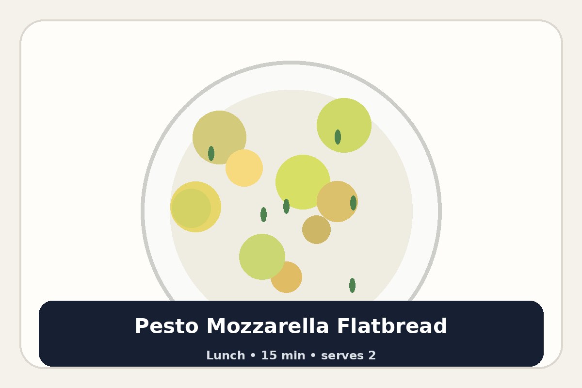 Pesto Mozzarella Flatbread
