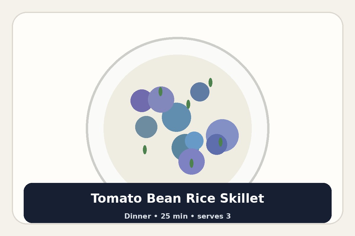 Tomato Bean Rice Skillet